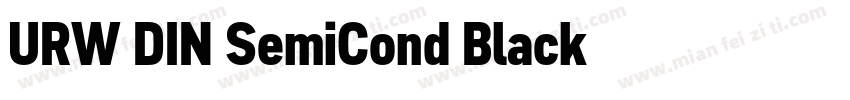 URW DIN SemiCond Black字体转换